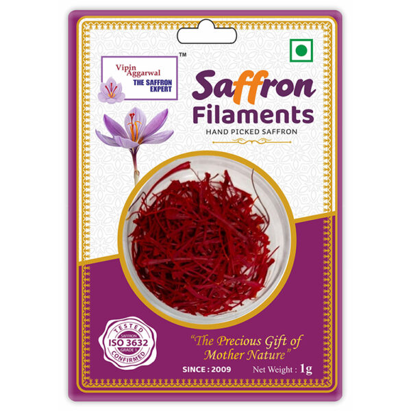 Saffron Filaments 1g Front Saffron Filaments 1g